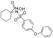 1-([(4-PHENOXYPHENYL)SULFONYL]AMINO)CYCLOHEXANECARBOXYLIC ACID 结构式