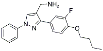 [3-(4-BUTOXY-3-FLUOROPHENYL)-1-PHENYL-1H-PYRAZOL-4-YL]METHYLAMINE 结构式