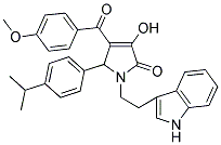 1-(2-(1H-INDOL-3-YL)ETHYL)-3-HYDROXY-5-(4-ISOPROPYLPHENYL)-4-(4-METHOXYBENZOYL)-1H-PYRROL-2(5H)-ONE 结构式