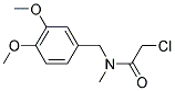 2-CHLORO-N-(3,4-DIMETHOXYBENZYL)-N-METHYLACETAMIDE 结构式