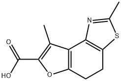 2,8-二甲基-4,5-二氢呋喃[4,5-E][1,3]苯并噻唑-7-羧酸 结构式