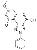 3-(2,4-DIMETHOXYPHENYL)-1-PHENYL-1H-PYRAZOLE-4-CARBOXYLIC ACID 结构式