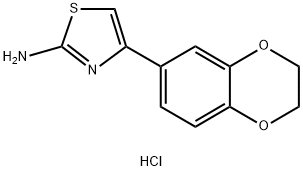 4-(2,3-二氢苯并[B][1,4]二噁英-6-基)噻唑-2-胺盐酸盐 结构式