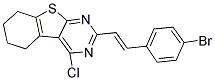 2-[(E)-2-(4-Bromophenyl)vinyl]-4-chloro-5,6,7,8-tetrahydro[1]benzothieno[2,3-d]pyrimidine 结构式
