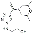2-({4-[(2,6-DIMETHYLMORPHOLIN-4-YL)CARBONOTHIOYL]-1H-1,2,3-TRIAZOL-1-YL}AMINO)ETHANOL 结构式