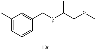 (2-METHOXY-1-METHYL-ETHYL)-(3-METHYL-BENZYL)-AMINE HYDROBROMIDE 结构式