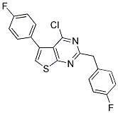 4-CHLORO-2-(4-FLUOROBENZYL)-5-(4-FLUOROPHENYL)THIENO[2,3-D]PYRIMIDINE 结构式