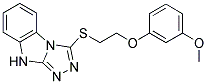 3-([2-(3-METHOXYPHENOXY)ETHYL]THIO)-9H-[1,2,4]TRIAZOLO[4,3-A]BENZIMIDAZOLE 结构式