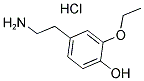 3-Ethoxy-4-hydroxyphenethylamine hydrochloride 结构式