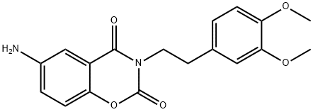 6-AMINO-3-(3,4-DIMETHOXYPHENETHYL)-2H-1,3-BENZOXAZINE-2,4(3H)-DIONE 结构式