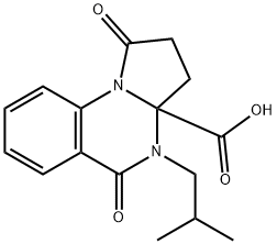 4-(2-甲基丙基)-1,5-二氧代-1H,2H,3H,3AH,4H,5H-吡咯并[1,2-A]喹唑啉-3A-羧酸 结构式