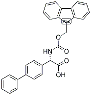 (S)-BIPHENYL-4-YL-[(9H-FLUOREN-9-YLMETHOXYCARBONYLAMINO)]-ACETIC ACID 结构式