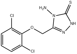 4-氨基-5-(2,6-二氯苯氧基甲基)-4H-1,2,4-三唑-3-硫醇 结构式