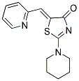 (5Z)-2-PIPERIDIN-1-YL-5-(PYRIDIN-2-YLMETHYLENE)-1,3-THIAZOL-4(5H)-ONE 结构式