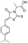 2-[5-(4-ISOPROPYL-BENZYLIDENE)-4-OXO-2-THIOXO-THIAZOLIDIN-3-YL]-PROPIONIC ACID 结构式