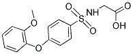 2-(([4-(2-METHOXYPHENOXY)PHENYL]SULFONYL)AMINO)ACETIC ACID 结构式