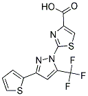 2-[3-THIEN-2-YL-5-(TRIFLUOROMETHYL)-1H-PYRAZOL-1-YL]-1,3-THIAZOLE-4-CARBOXYLIC ACID 结构式