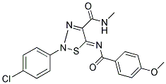 (5Z)-2-(4-CHLOROPHENYL)-5-[(4-METHOXYBENZOYL)IMINO]-N-METHYL-2,5-DIHYDRO-1,2,3-THIADIAZOLE-4-CARBOXAMIDE 结构式