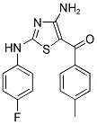 [4-AMINO-2-(4-FLUORO-PHENYLAMINO)-THIAZOL-5-YL]-P-TOLYL-METHANONE 结构式