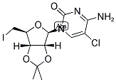 5'-脱氧-5'-碘-2' ,3'-O-异亚丙基-5-氯胞啶 结构式