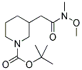 TERT-BUTYL 3-((N-METHOXY-N-METHYLCARBAMOYL)METHYL)PIPERIDINE-1-CARBOXYLATE 结构式