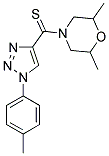 2,6-DIMETHYL-4-{[1-(4-METHYLPHENYL)-1H-1,2,3-TRIAZOL-4-YL]CARBONOTHIOYL}MORPHOLINE 结构式