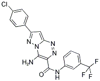 4-AMINO-7-(4-CHLOROPHENYL)-N-[3-(TRIFLUOROMETHYL)PHENYL]PYRAZOLO[5,1-C][1,2,4]TRIAZINE-3-CARBOXAMIDE 结构式