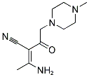 3-AMINO-2-[2-(4-METHYL-PIPERAZIN-1-YL)-ACETYL]-BUT-2-ENENITRILE 结构式