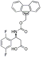 (S)-3-(2,5-DIFLUORO-PHENYL)-3-(9H-FLUOREN-9-YLMETHOXYCARBONYLAMINO)-PROPIONIC ACID 结构式
