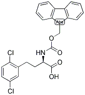 (R)-4-(2,5-DICHLORO-PHENYL)-2-(9H-FLUOREN-9-YLMETHOXYCARBONYLAMINO)-BUTYRIC ACID 结构式