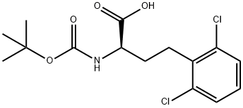 (R)-2-TERT-BUTOXYCARBONYLAMINO-4-(2,6-DICHLORO-PHENYL)-BUTYRIC ACID 结构式