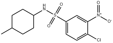 4-氯-N-(4-甲基环己基)-3-硝基苯磺酰胺 结构式