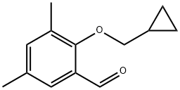 2-(环丙基甲氧基)-3,5-二甲基苯甲醛 结构式