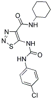 5-({[(4-CHLOROPHENYL)AMINO]CARBONYL}AMINO)-N-CYCLOHEXYL-1,2,3-THIADIAZOLE-4-CARBOXAMIDE 结构式