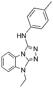 (9-ETHYL-9H-BENZO[4,5]IMIDAZO[2,1-C][1,2,4]TRIAZOL-3-YL)-P-TOLYL-AMINE 结构式