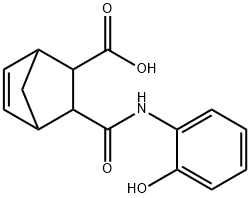 3-(2-HYDROXY-PHENYLCARBAMOYL)-BICYCLO[2.2.1]HEPT-5-ENE-2-CARBOXYLIC ACID 结构式