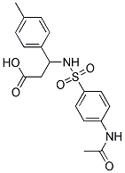 3-(([4-(ACETYLAMINO)PHENYL]SULFONYL)AMINO)-3-(4-METHYLPHENYL)PROPANOIC ACID 结构式