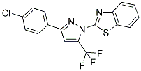 2-[3-(4-CHLOROPHENYL)-5-(TRIFLUOROMETHYL)-1H-PYRAZOL-1-YL]-1,3-BENZOTHIAZOLE 结构式