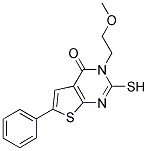 2-MERCAPTO-3-(2-METHOXYETHYL)-6-PHENYLTHIENO[2,3-D]PYRIMIDIN-4(3H)-ONE 结构式