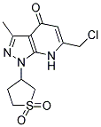 6-(CHLOROMETHYL)-1-(1,1-DIOXIDOTETRAHYDROTHIEN-3-YL)-3-METHYL-1,7-DIHYDRO-4H-PYRAZOLO[3,4-B]PYRIDIN-4-ONE 结构式