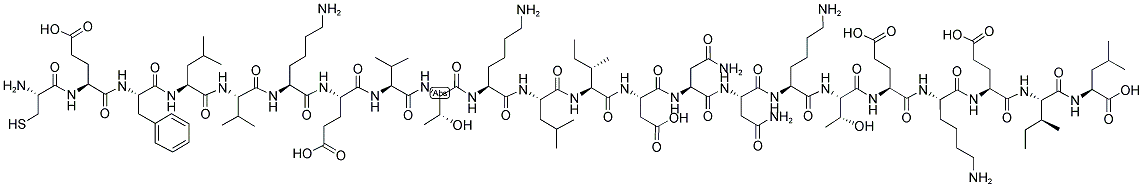 CYS-GLU-PHE-LEU-VAL-LYS-GLU-VAL-THR-LYS-LEU-ILE-ASP-ASN-ASN-LYS-THR-GLU-LYS-GLU-ILE-LEU 结构式