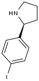 (S)-2-(4-Iodophenyl)pyrrolidine 结构式