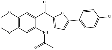 N-(2-[5-(4-CHLORO-PHENYL)-FURAN-2-CARBONYL]-4,5-DIMETHOXY-PHENYL)-ACETAMIDE 结构式