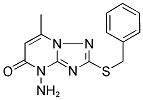 4-AMINO-2-(BENZYLTHIO)-7-METHYL[1,2,4]TRIAZOLO[1,5-A]PYRIMIDIN-5(4H)-ONE 结构式