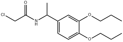 2-CHLORO-N-[1-(3,4-DIPROPOXYPHENYL)ETHYL]ACETAMIDE 结构式