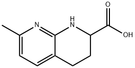 7-甲基-1,2,3,4-四氢-[1.8]氮杂萘-2-甲酸 结构式