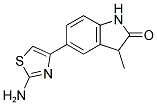 5-(2-AMINO-1,3-THIAZOL-4-YL)-3-METHYL-1,3-DIHYDRO-2H-INDOL-2-ONE 结构式