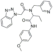 2-[[2-(1H-1,2,3-BENZOTRIAZOL-1-YL)ACETYL](3-PYRIDINYLMETHYL)AMINO]-N-(4-METHOXYPHENYL)BUTANAMIDE 结构式