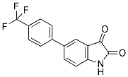 5-[4-(三氟甲基)苯基]-1H-吲哚-2,3-二酮 结构式