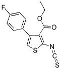 ETHYL 4-(4-FLUOROPHENYL)-2-ISOTHIOCYANATOTHIOPHENE-3-CARBOXYLATE 结构式